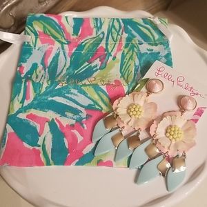Lilly Pulitzer Garden Gem Flower Pastel Earrings